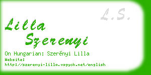 lilla szerenyi business card